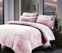 Paris Glitz Teddy Fleece Duvet Set Luxurious Handwoven Diamante Detailing Super Soft Faux Fur OEKO-TEX Certified Multiple Sizes Available by OLIVIA ROCCO Duvet Cover
