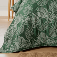 Leaf Jacquard Reversible Duvet Cover Sets in Grey and Pink with Cotton Blend for Ultimate Comfort Eco-Friendly Bedding in King Queen Double Single Sizes by OLIVIA ROCCO Duvet Cover