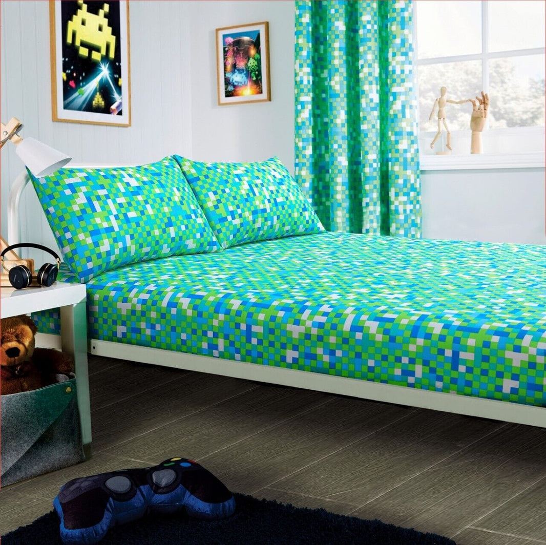 Gamer Kids Duvet Cover Set Durable Cotton Blend Bedding with Pillowcases for Boys and Girls Vibrant Bedroom Decor by OLIVIA ROCCO SINGLE SHEET SET Duvet Cover