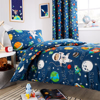 Space Explorer Kids Duvet Cover Set with Pillowcase Cotton Blend Space Themed Bedding for Boys and Girls Bedroom Decor by OLIVIA ROCCO SINGLE DUVET SET Duvet Cover