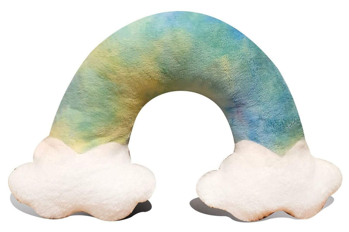 Tie Dye Rainbow Ultra-Soft Teddy Fleece Duvet Set for Kids Reversible Bedding with Cushion and Throw Single and Double Beds by OLIVIA ROCCO RAINBOW CUSHION Duvet Cover