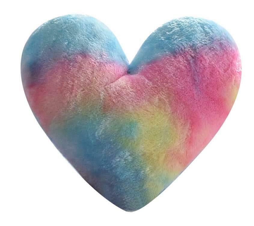 Tie Dye Rainbow Ultra-Soft Teddy Fleece Duvet Set for Kids Reversible Bedding with Cushion and Throw Single and Double Beds by OLIVIA ROCCO HEART CUSHION Duvet Cover