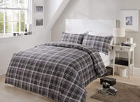 Check Luxurious Cotton-Rich Duvet Set with Pillowcases Soft Durable Bedding in All Sizes Stylish Bedroom Decor OEKO-TEX Certified by OLIVIA ROCCO SINGLE / BLACK Duvet Cover