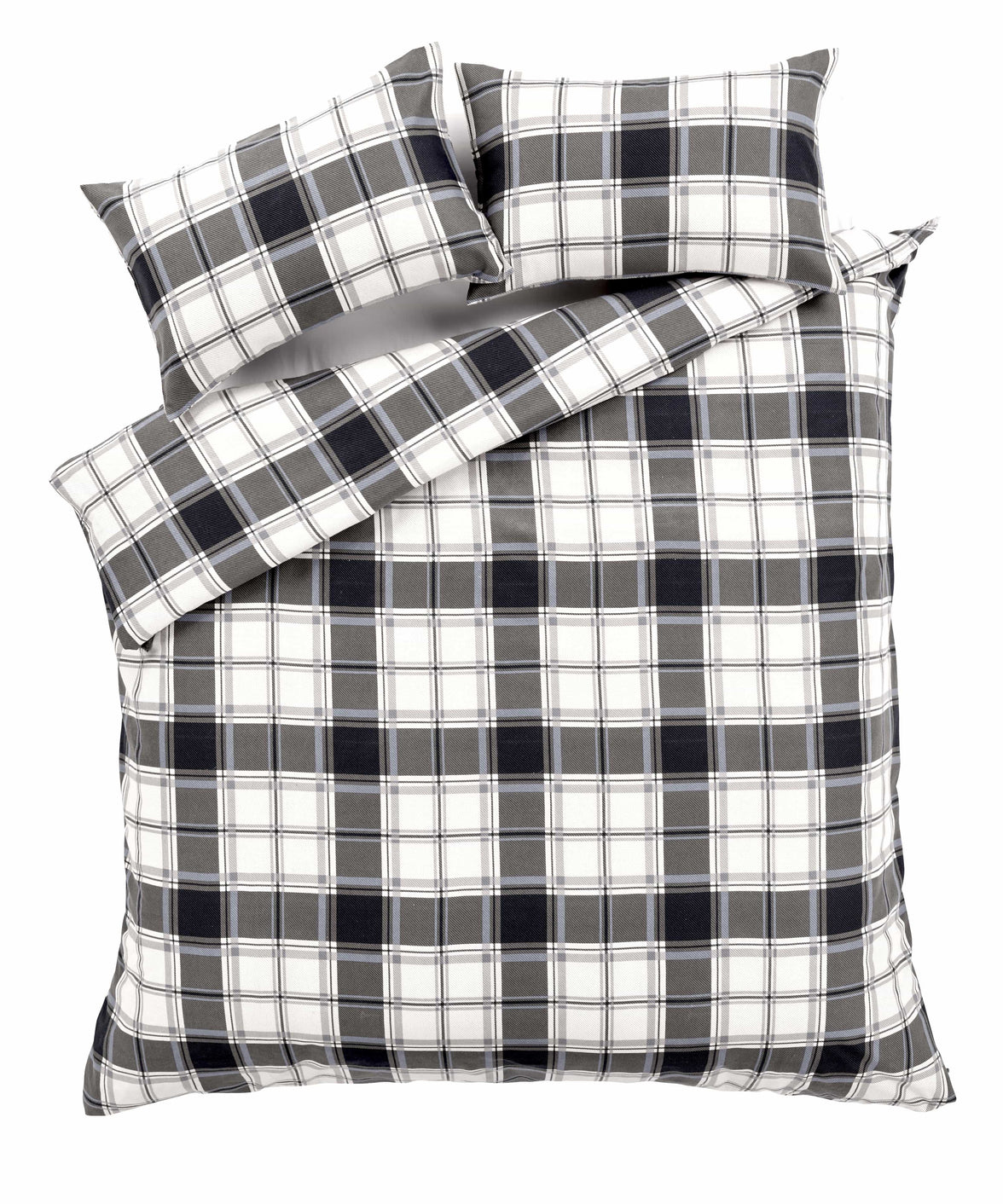 Highland Tartan Luxurious Duvet Set Super Soft Brushed Cotton Flannel Bedding OEKO-TEX Certified Elegant Quilt Cover for Master Suite or Guest Room by OLIVIA ROCCO Duvet Cover