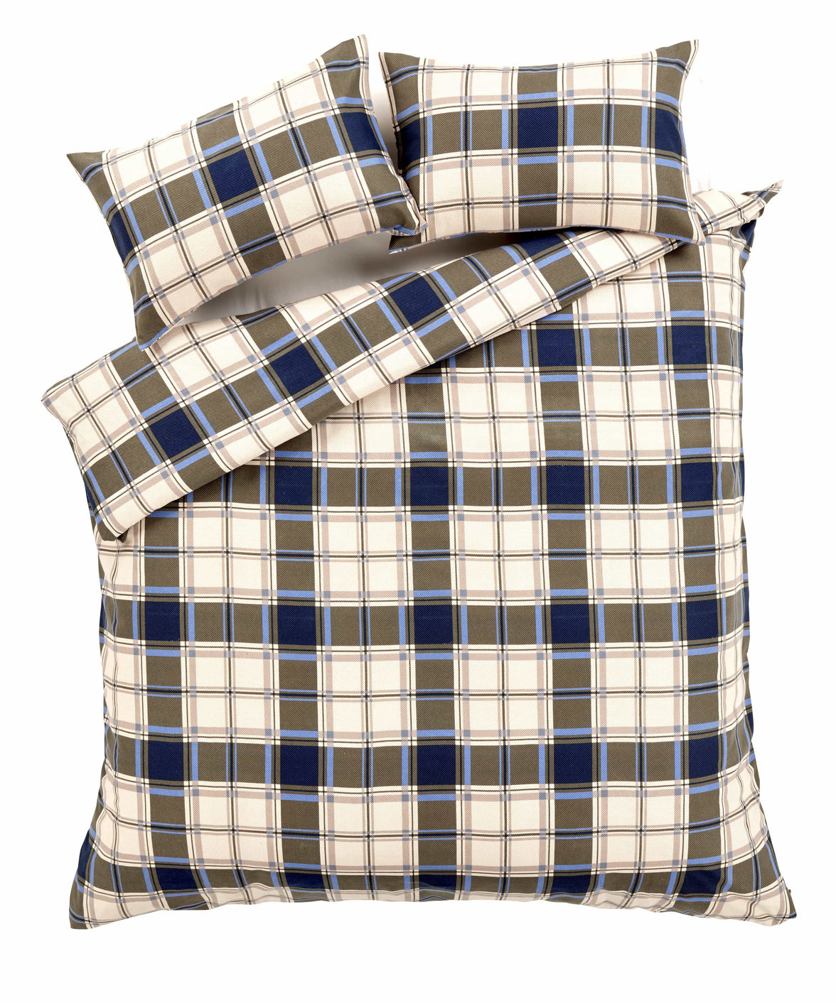 Highland Tartan Luxurious Duvet Set Super Soft Brushed Cotton Flannel Bedding OEKO-TEX Certified Elegant Quilt Cover for Master Suite or Guest Room by OLIVIA ROCCO Duvet Cover