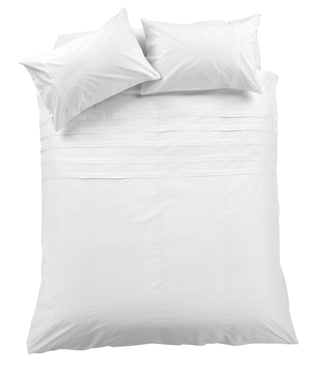 Laurent Handmade Pintuck Duvet Set Super Soft Cotton Rich Blend Elegant Bedding in Multiple Sizes and Colours by OLIVIA ROCCO Duvet Cover
