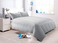 Waffle Stripe Handwoven Jacquard Cotton Rich Duvet Cover Set Luxurious and Comfortable Bedding Available in Multiple Sizes and Colours by OLIVIA ROCCO SINGLE / GREY Duvet Cover