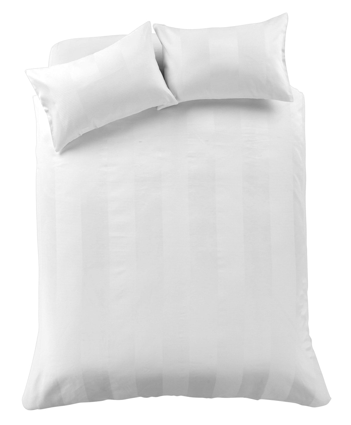 Waffle Stripe Handwoven Jacquard Cotton Rich Duvet Cover Set Luxurious and Comfortable Bedding Available in Multiple Sizes and Colours by OLIVIA ROCCO Duvet Cover