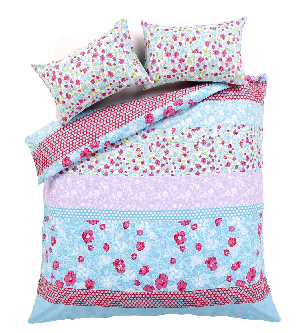 Chelsea Floral Duvet Set Luxurious Cotton-Rich Bedding in Single Double King Super King Sizes Comfortable Durable and Ideal for Master and Guest Rooms by OLIVIA ROCCO Duvet Cover