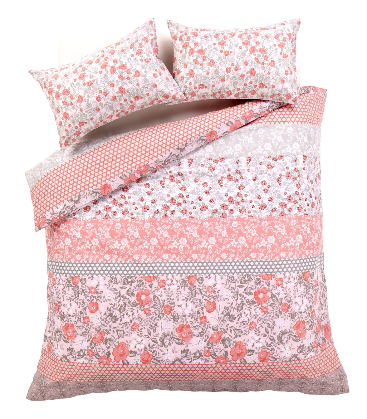 Chelsea Floral Duvet Set Luxurious Cotton-Rich Bedding in Single Double King Super King Sizes Comfortable Durable and Ideal for Master and Guest Rooms by OLIVIA ROCCO Duvet Cover