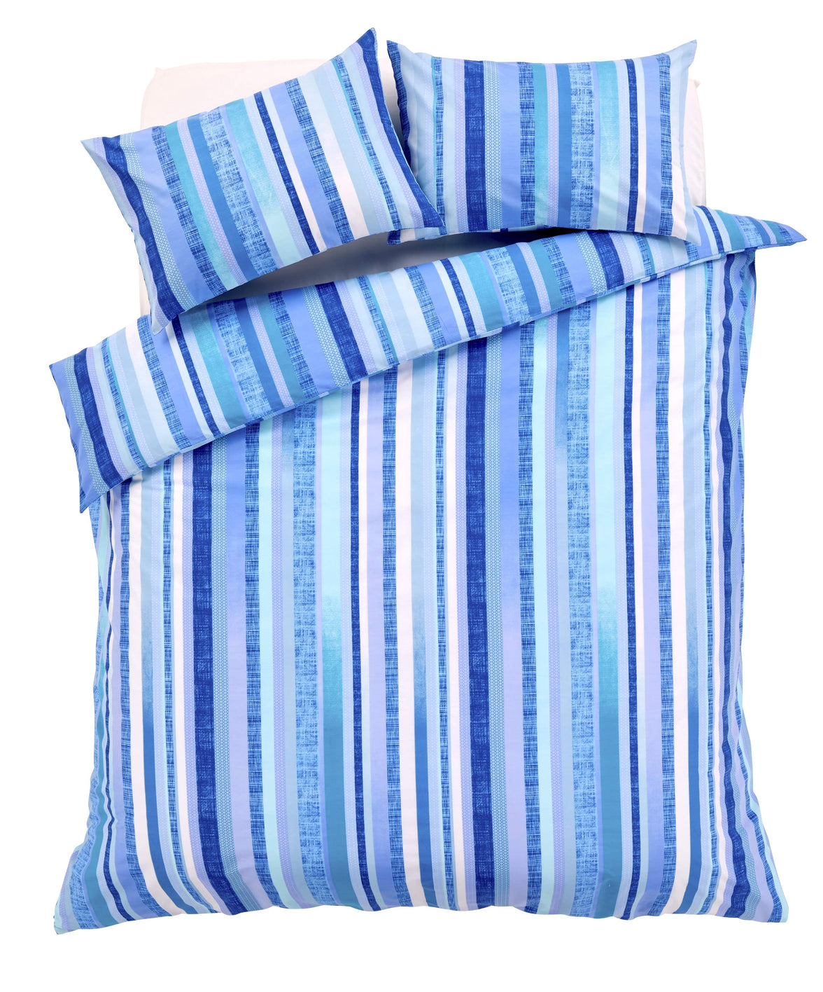 Maine Stripe Luxurious Cotton Rich Duvet Set with Elegant Striped Design in Single Double King Super King Sizes OEKO-TEX Certified by OLIVIA ROCCO Duvet Cover