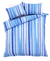 Maine Stripe Luxurious Cotton Rich Duvet Set with Elegant Striped Design in Single Double King Super King Sizes OEKO-TEX Certified by OLIVIA ROCCO Duvet Cover