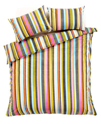 Maine Stripe Luxurious Cotton Rich Duvet Set with Elegant Striped Design in Single Double King Super King Sizes OEKO-TEX Certified by OLIVIA ROCCO Duvet Cover