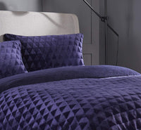Geometric Reversible Teddy Bear Faux Fur Duvet Set Super Soft and Fluffy Bedding OEKO-TEX Certified by OLIVIA ROCCO Duvet Cover