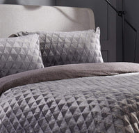 Geometric Reversible Teddy Bear Faux Fur Duvet Set Super Soft and Fluffy Bedding OEKO-TEX Certified by OLIVIA ROCCO Duvet Cover