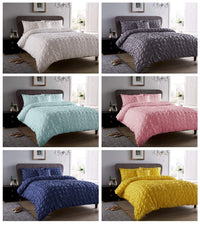 Seville Luxury Cotton-Rich Duvet Set with Handmade Pintuck Detailing Super Soft Bedding for All Sizes by OLIVIA ROCCO Duvet Cover