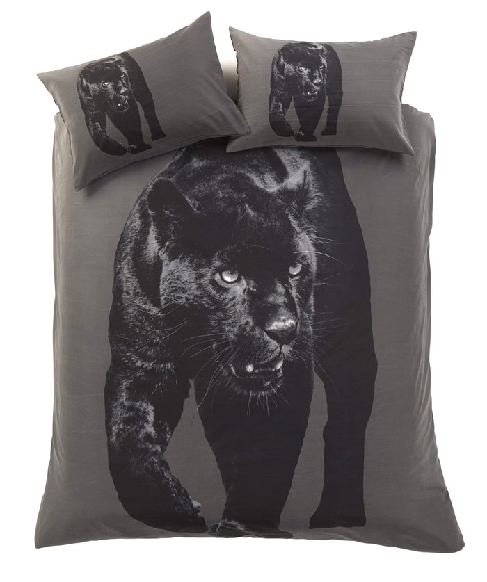 Black Panther 3D Photo Panel Duvet Set Luxurious Cotton Rich Bedding in King Double and Single Sizes Soft Durable OEKO-TEX Certified by OLIVIA ROCCO SINGLE Duvet Cover