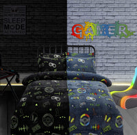 Glow In The Dark Teddy Fleece Duvet Set for Kids Warm Cosy Bedding Perfect for Winter by OLIVIA ROCCO Duvet Cover
