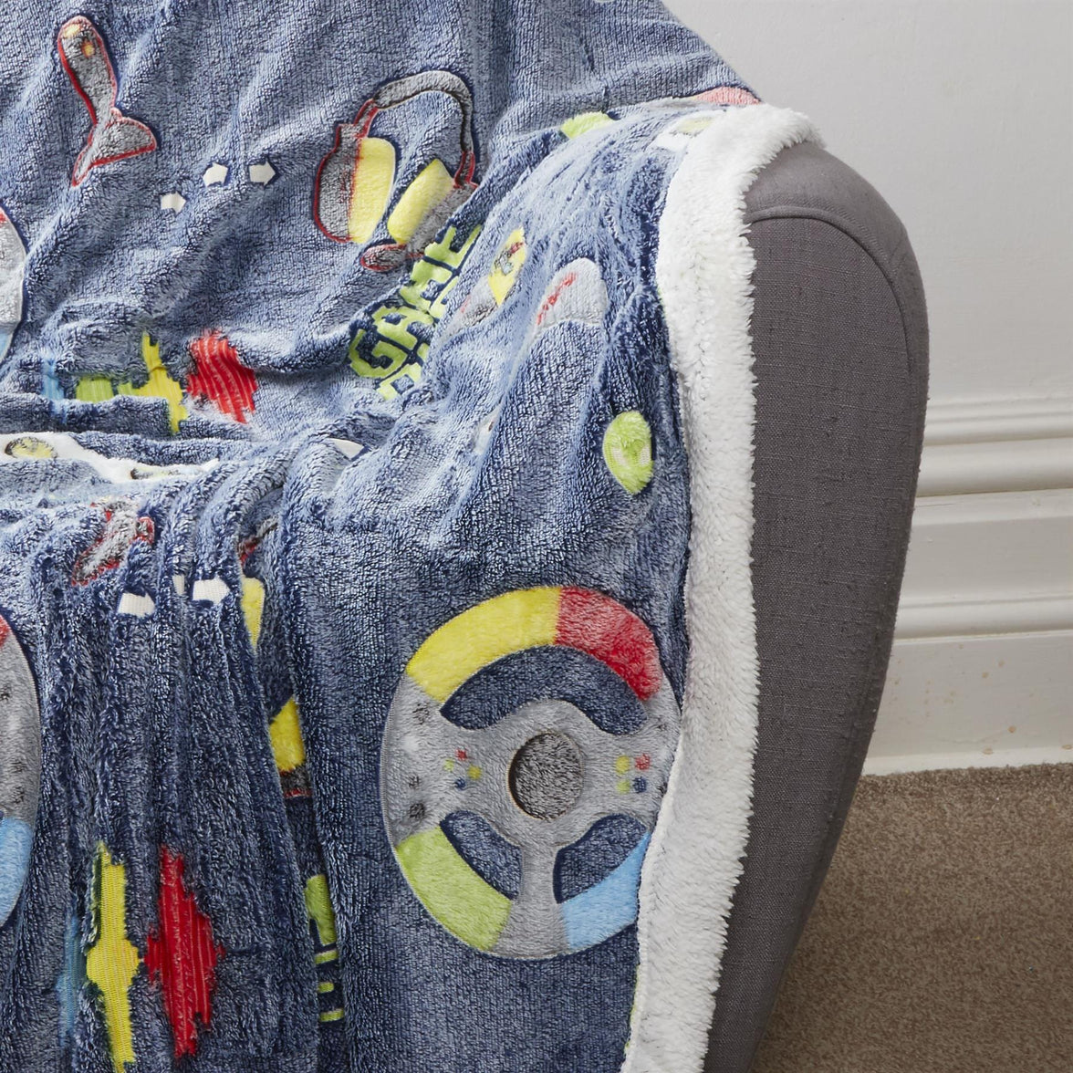 Glow In The Dark Teddy Fleece Duvet Set for Kids Warm Cosy Bedding Perfect for Winter by OLIVIA ROCCO Duvet Cover