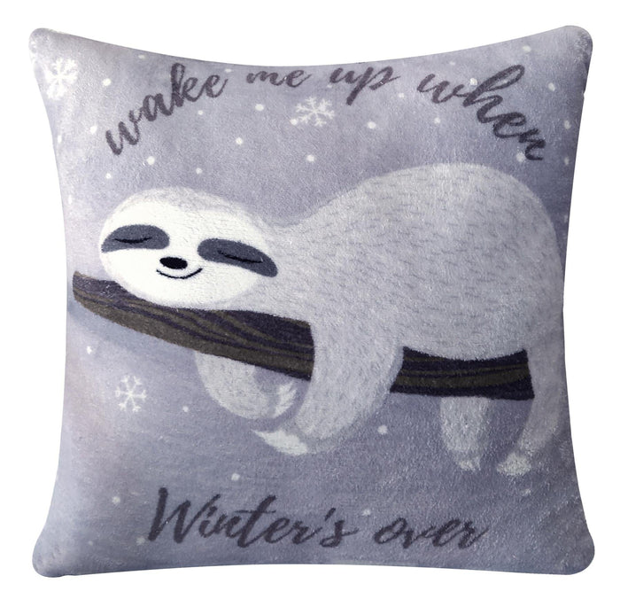 Lazy Sloth Teddy Fleece Duvet Set with Matching Bed Throw and Cushions Luxurious Soft Warm Faux Fur Winter Bedding by OLIVIA ROCCO CUSHION Duvet Cover