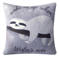 Lazy Sloth Teddy Fleece Duvet Set with Matching Bed Throw and Cushions Luxurious Soft Warm Faux Fur Winter Bedding by OLIVIA ROCCO CUSHION Duvet Cover