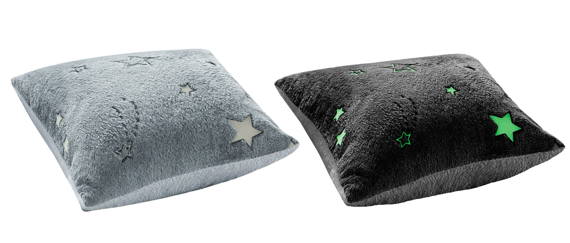 Magical Stars Glow In The Dark Teddy Fleece Kids Duvet Set Ultra Soft Bedding with Pillowcases and Bed Throw by OLIVIA ROCCO CUSHION Duvet Cover
