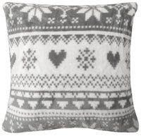 Nordic Fair Isle Reversible Teddy Fleece Duvet Set Plush Faux Fur Bedding with Pillowcases Warm Winter Decor by OLIVIA ROCCO CUSHION Duvet Cover
