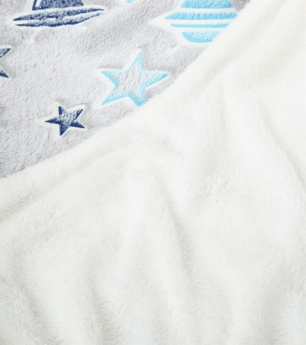 Outer Space Glow In The Dark Astronaut and Rocket Teddy Fleece Duvet Set for Children, OEKO-TEX Certified Bedding Perfect for Winter by OLIVIA ROCCO Duvet Cover