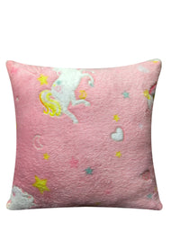 Magical Glow In The Dark Rainbow Unicorn Teddy Fleece Duvet Set for Kids Super Soft Cosy Bedding Perfect for Children's Bedrooms by OLIVIA ROCCO CUSHION Duvet Cover
