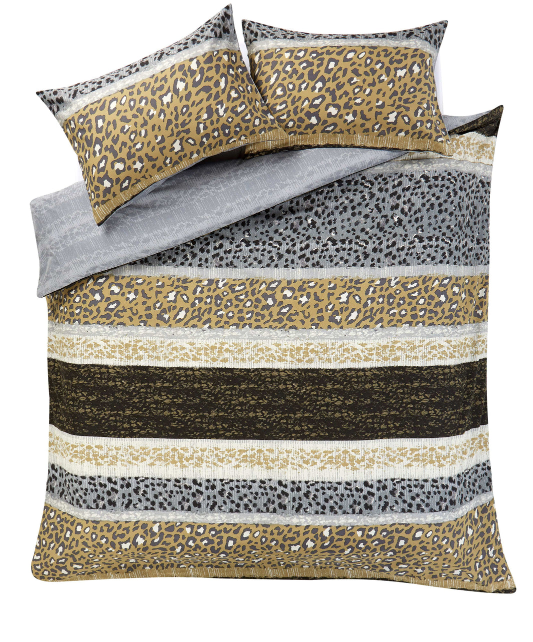 Safari Print Cotton Rich Duvet Set with Wildlife Jungle Design Bedding in Single Double King Super King Sizes by OLIVIA ROCCO Duvet Cover