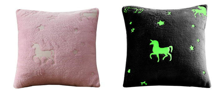 Unicorn Glow in the Dark Teddy Fleece Duvet Set for Kids Girls Magical Bedtime Bedding Warm and Cosy OEKO-TEX Certified Pink by OLIVIA ROCCO CUSHION Duvet Cover