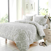 Chloe Elegant Cotton-Blend Duvet Set Luxurious OEKO-TEX Bedding in Multiple Sizes and Colours for Superior Comfort by OLIVIA ROCCO SINGLE / SILVER Duvet Cover