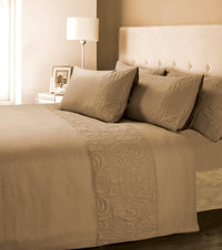 Venezia Embellished Duvet Set Luxurious Cosy and Easy Care Quilt Cover in Various Colours and Sizes by OLIVIA ROCCO SINGLE / GOLD Duvet Cover