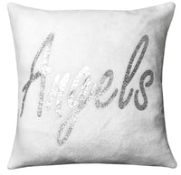 Angel Wings Luxurious Teddy Fleece Duvet Set Super Soft Faux Fur Bedding Pillow Cases Bed Throw Cushion in Pink White Grey by OLIVIA ROCCO CUSHION / WHITE Duvet Cover