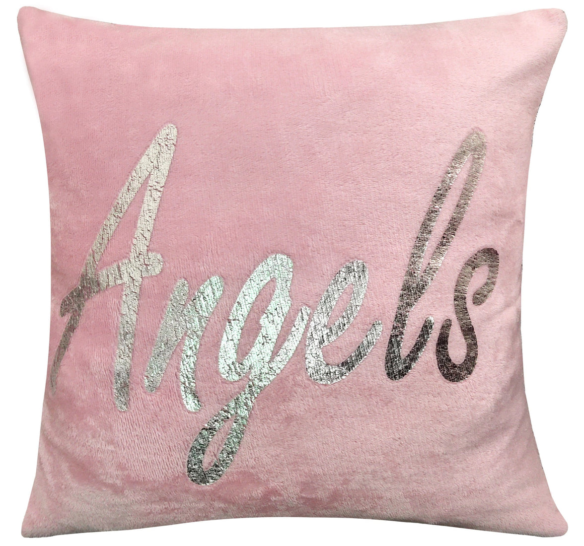 Angel Wings Luxurious Teddy Fleece Duvet Set Super Soft Faux Fur Bedding Pillow Cases Bed Throw Cushion in Pink White Grey by OLIVIA ROCCO CUSHION / PINK Duvet Cover