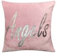 Angel Wings Luxurious Teddy Fleece Duvet Set Super Soft Faux Fur Bedding Pillow Cases Bed Throw Cushion in Pink White Grey by OLIVIA ROCCO CUSHION / PINK Duvet Cover