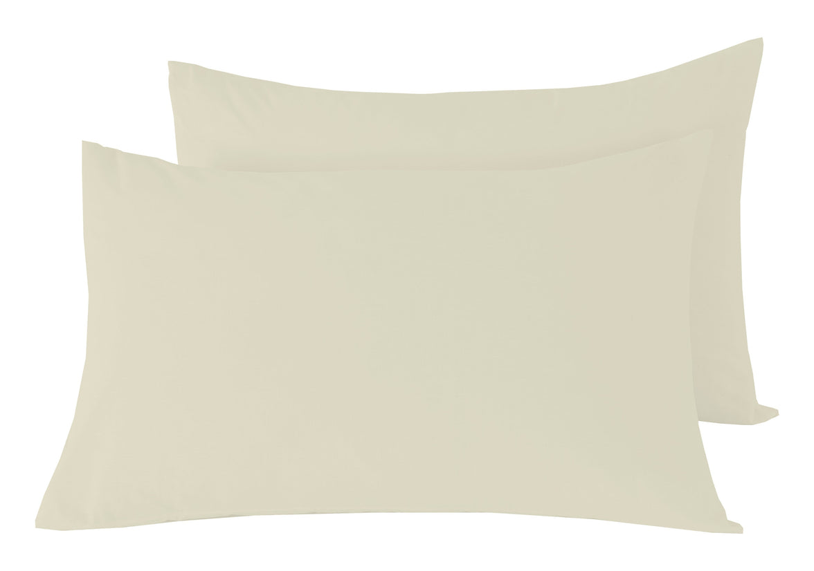Basics Luxury Cotton-Rich Duvet Set Soft and Durable Bedding Available in Single Double King Super King Sizes Elegant Color Options by OLIVIA ROCCO PILLOWCASES / CREAM Duvet Cover
