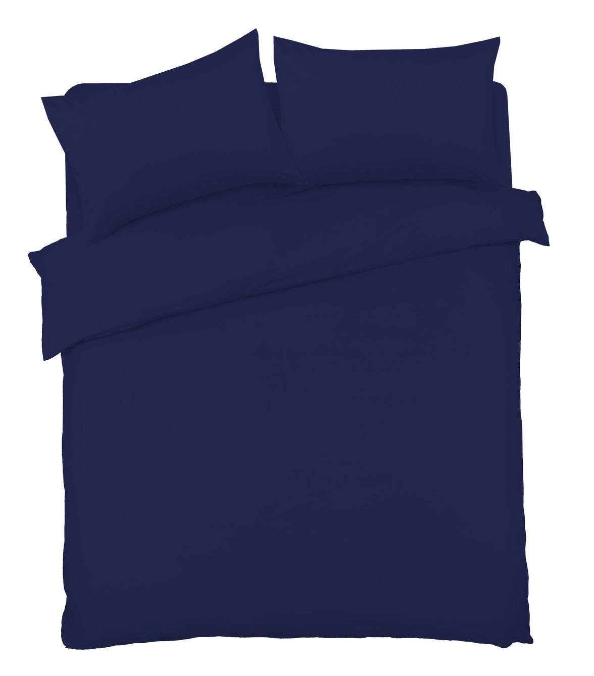 Basics Luxury Cotton-Rich Duvet Set Soft and Durable Bedding Available in Single Double King Super King Sizes Elegant Color Options by OLIVIA ROCCO SINGLE / NAVY Duvet Cover