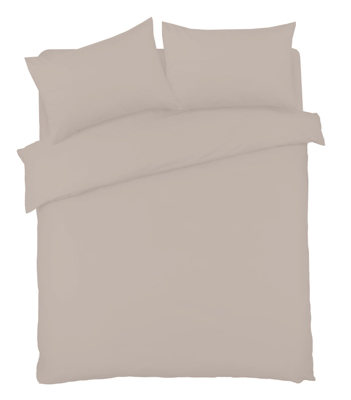 Basics Luxury Cotton-Rich Duvet Set Soft and Durable Bedding Available in Single Double King Super King Sizes Elegant Color Options by OLIVIA ROCCO SINGLE / NATURAL Duvet Cover