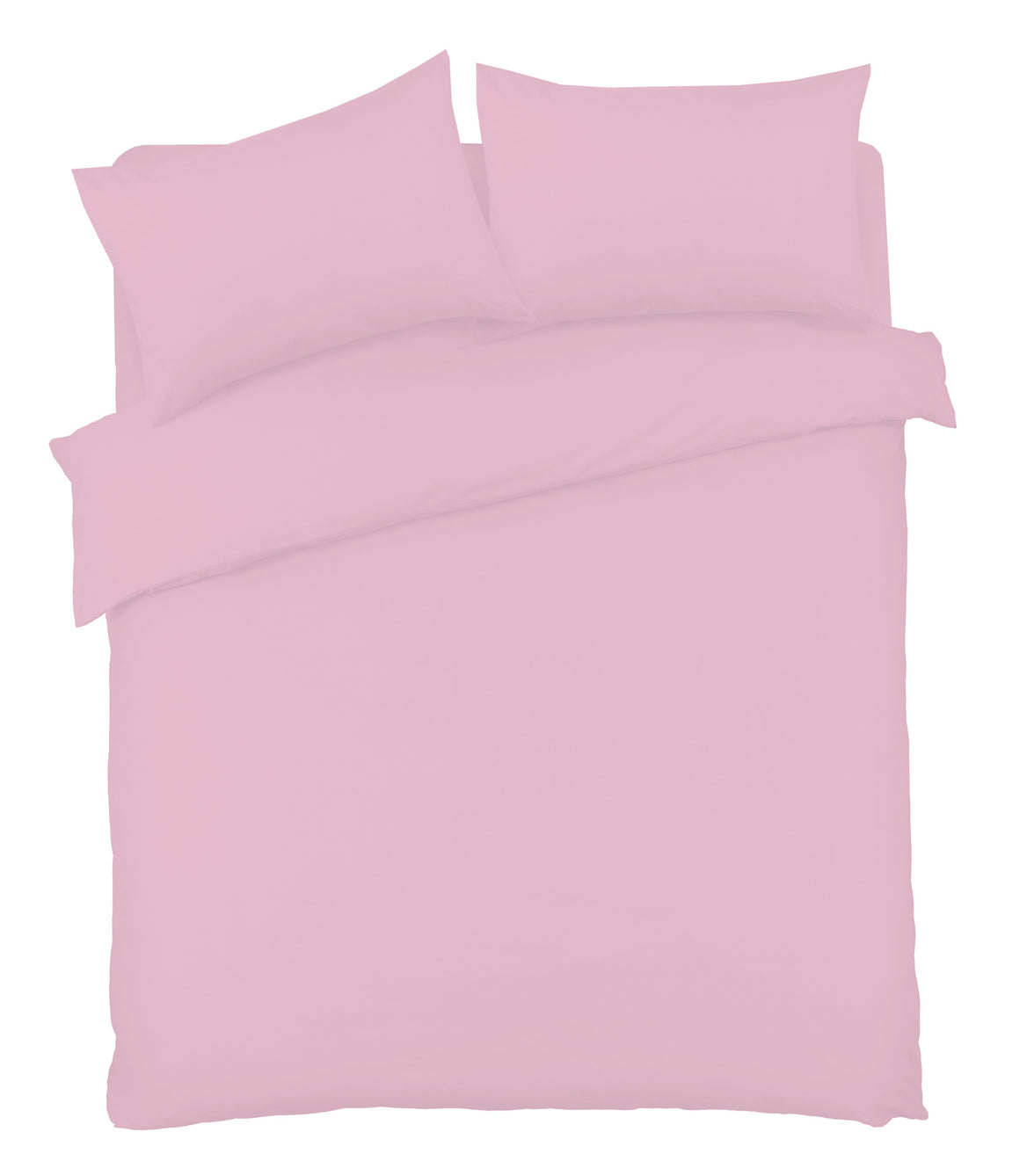 Basics Luxury Cotton-Rich Duvet Set Soft and Durable Bedding Available in Single Double King Super King Sizes Elegant Color Options by OLIVIA ROCCO SINGLE / PINK Duvet Cover