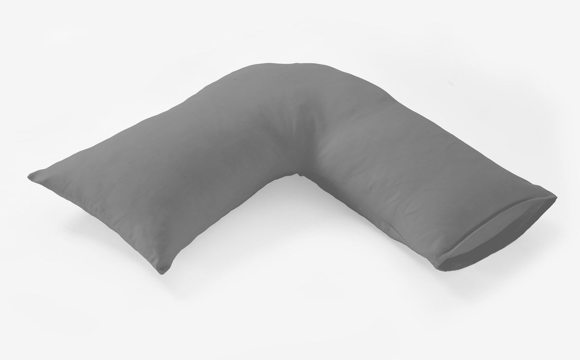 Basics Luxury Cotton-Rich Duvet Set Soft and Durable Bedding Available in Single Double King Super King Sizes Elegant Color Options by OLIVIA ROCCO V-PILLOWCASE / GREY Duvet Cover