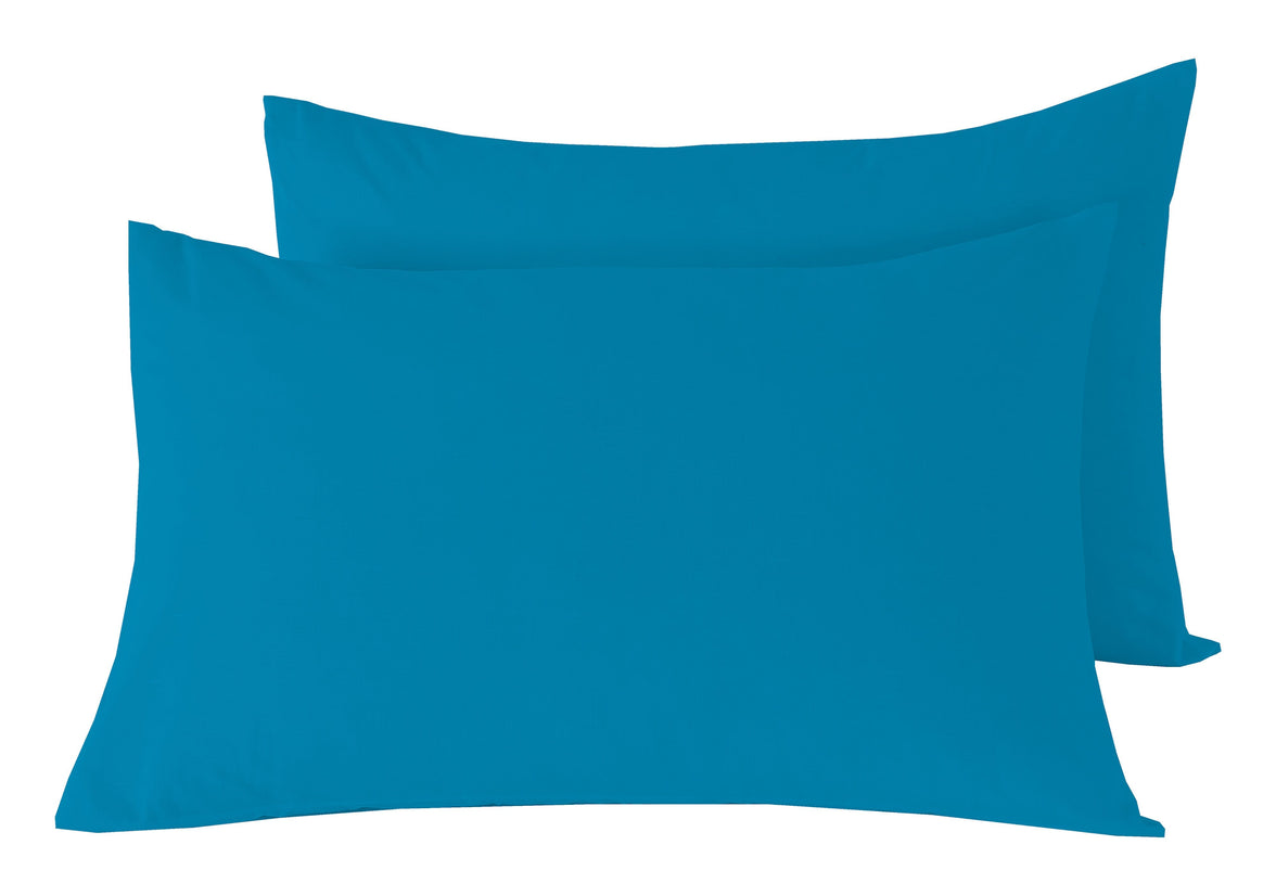 Basics Luxury Cotton-Rich Duvet Set Soft and Durable Bedding Available in Single Double King Super King Sizes Elegant Color Options by OLIVIA ROCCO PILLOWCASES / TEAL Duvet Cover