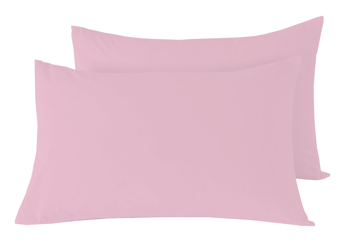Basics Luxury Cotton-Rich Duvet Set Soft and Durable Bedding Available in Single Double King Super King Sizes Elegant Color Options by OLIVIA ROCCO PILLOWCASES / PINK Duvet Cover