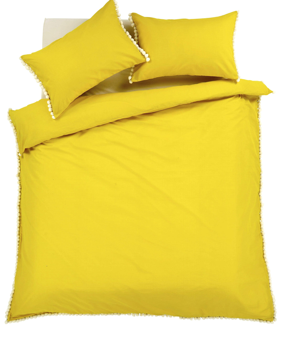 Hand Stitched Pom Pom Cotton Rich Duvet Set Durable Elegant Bedding in Multiple Sizes and Colours Perfect for Master Suites and Guest Rooms by OLIVIA ROCCO Duvet Cover