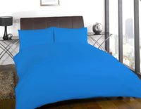 Flannelette Super Soft Brushed Cotton Duvet Set Luxuriously Warm Elegant Design in Single Double King Super King by OLIVIA ROCCO SINGLE / BLUE Duvet Cover