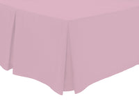 Basics Fitted Pleated Valance Super Soft Indus Valley Cotton Blend Sheet Multiple Sizes and Colours Luxurious Bedding OEKO-TEX Certified by OLIVIA ROCCO SINGLE / PINK Fitted Sheet