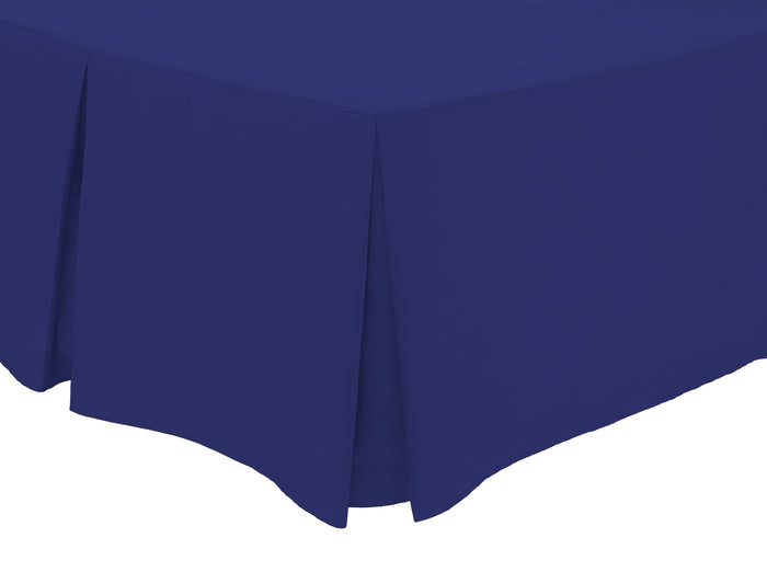Basics Fitted Pleated Valance Super Soft Indus Valley Cotton Blend Sheet Multiple Sizes and Colours Luxurious Bedding OEKO-TEX Certified by OLIVIA ROCCO SINGLE / BLUE Fitted Sheet