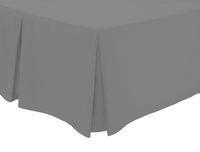 Basics Fitted Pleated Valance Super Soft Indus Valley Cotton Blend Sheet Multiple Sizes and Colours Luxurious Bedding OEKO-TEX Certified by OLIVIA ROCCO SINGLE / GREY Fitted Sheet