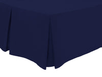 Basics Fitted Pleated Valance Super Soft Indus Valley Cotton Blend Sheet Multiple Sizes and Colours Luxurious Bedding OEKO-TEX Certified by OLIVIA ROCCO SINGLE / NAVY Fitted Sheet