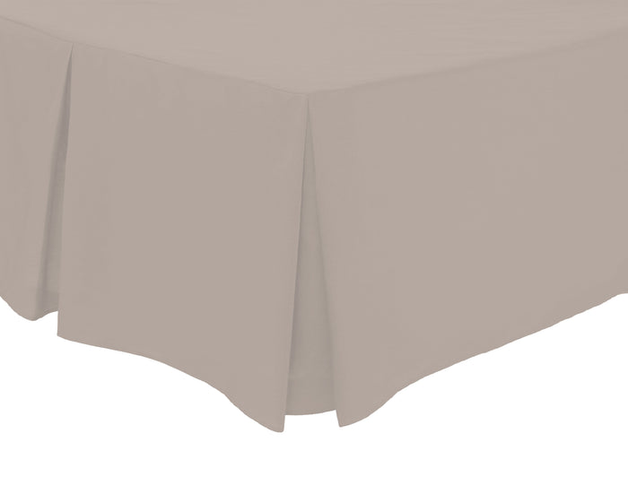 Basics Fitted Pleated Valance Super Soft Indus Valley Cotton Blend Sheet Multiple Sizes and Colours Luxurious Bedding OEKO-TEX Certified by OLIVIA ROCCO SINGLE / NATURAL Fitted Sheet